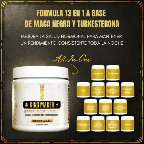 KING MAKER® – Suplemento 13 en 1 para Hombres (120 cápsulas)